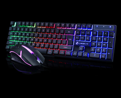 Limei GTX300 Tastatur und Maus Set Neue USB-Tastatur USB-Maus Internet Cafe Glowing Game Kit Bunte Hintergrundbeleuchtung