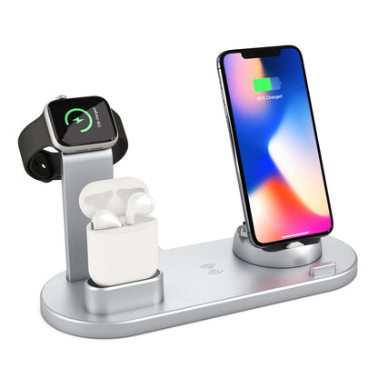 Kabelloses Ladegerät 4-in-1-Ladestation für AppleIWatch Serie 8 7 I-Phone 15 14 13 12 Pro Airpods Pro 3 2 Ladestation Dock