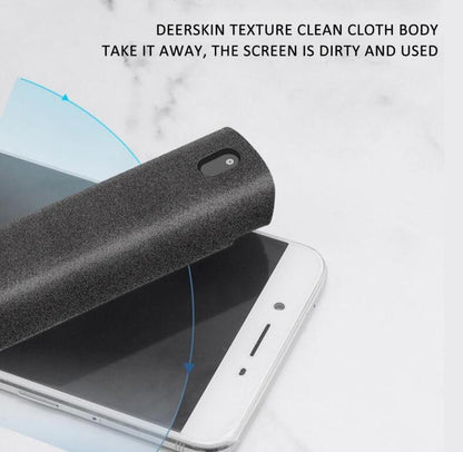 2 In 1 Phone Computer Screen Cleaner Kit For Screen Dust Removal Microfiber Cloth Set