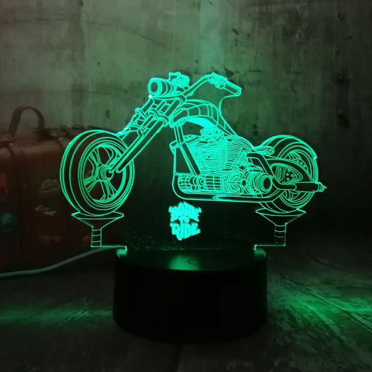 Motorrad bunte 3D Lichter