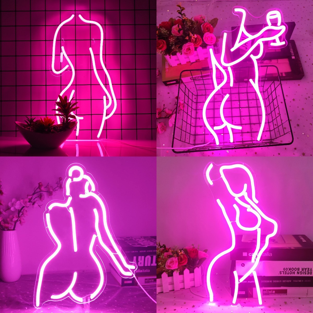 LED Back Neon Light Bar Decoration Background Glowing Acrylic