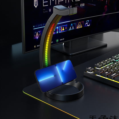 SUPPORT WITH RGB FOR GAIMING HEADPHONES